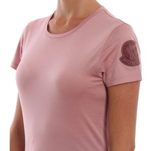 MONCLER
Pink T-shirt with velvet Moncler patch size XS
